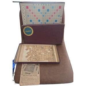 Vtg 1948 Selchow‎ & Righter Scrabble Strategy Word Board Game Complete MCM Decor